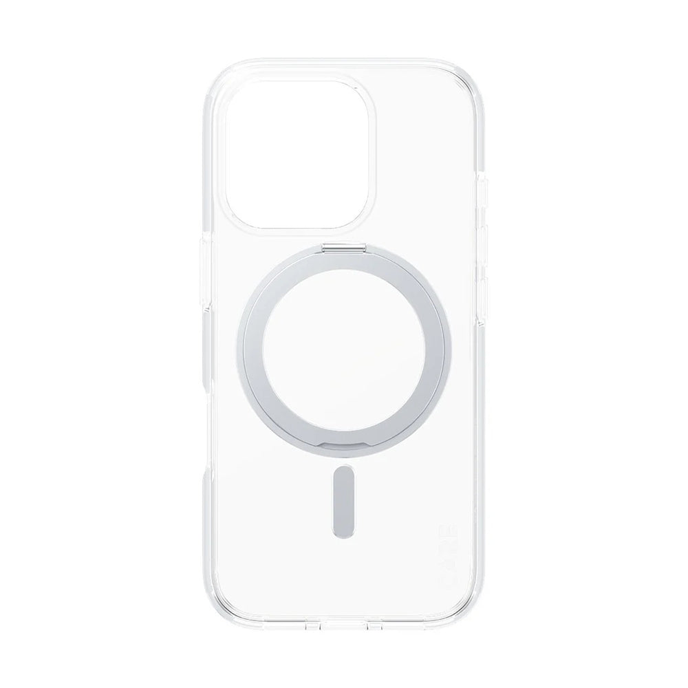Etui MagSafe dla Apple iPhone 16 Pro, PanzerGlass, z funkcją podstawki, Przezroczyste Srebrne