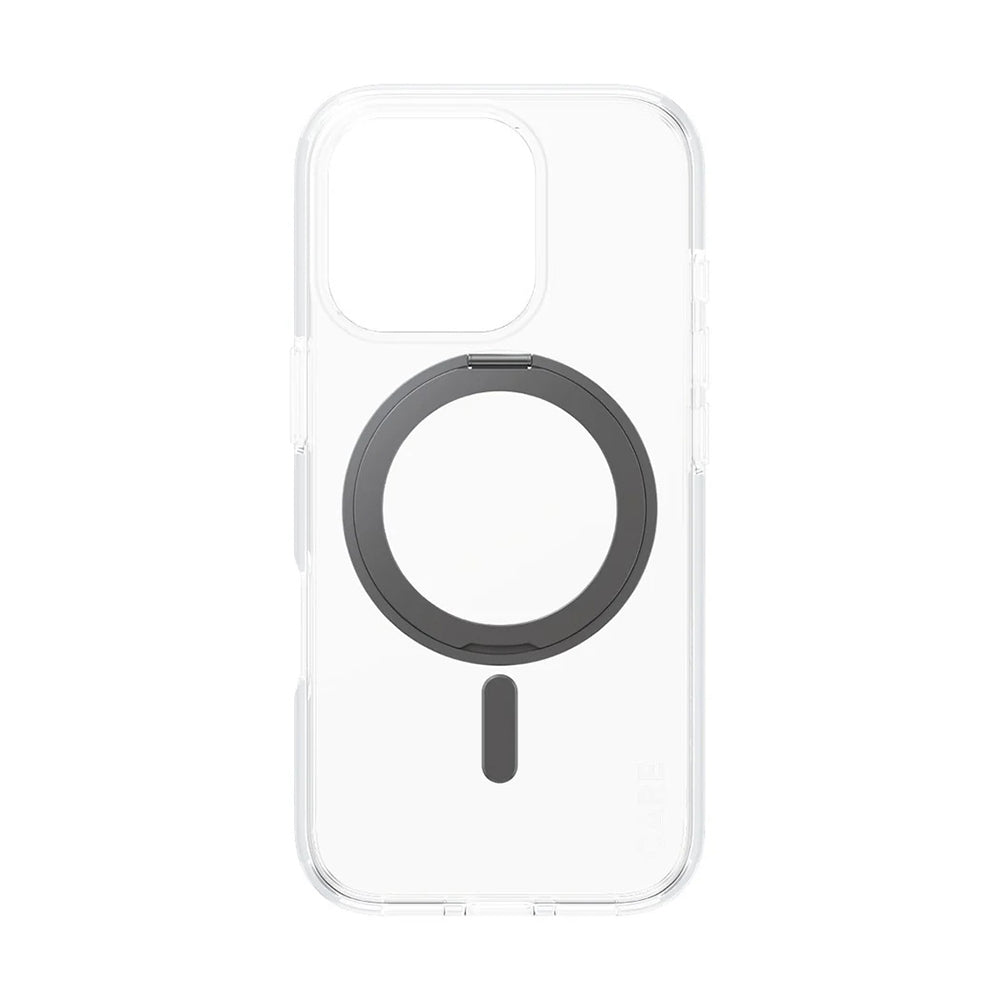 Etui MagSafe dla Apple iPhone 16 Pro, PanzerGlass, z funkcją podstawki, Czarne Przezroczyste