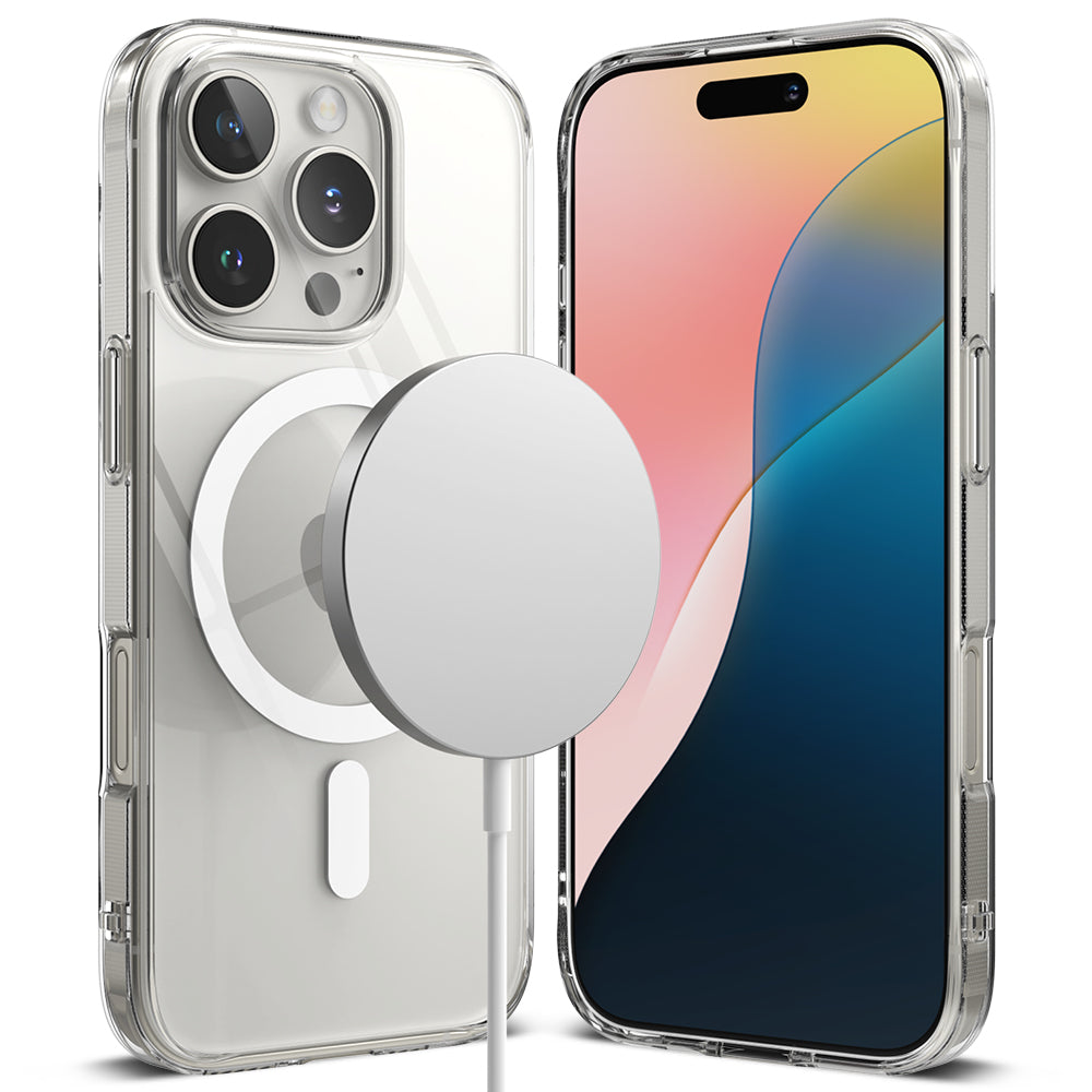 Etui MagSafe do Apple iPhone 16 Pro, Ringke, Fusion, Przezroczyste