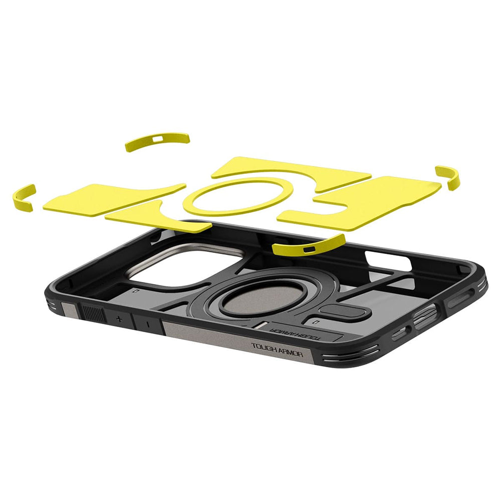 Etui MagSafe dla Apple iPhone 16 Pro, Spigen, Tough Armor, Szare ACS08145