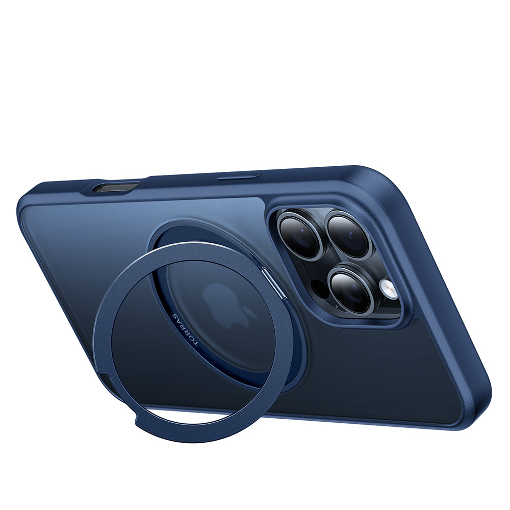 Etui MagSafe dla Apple iPhone 16 Pro, Torras, Ostand Pro, Granatowy