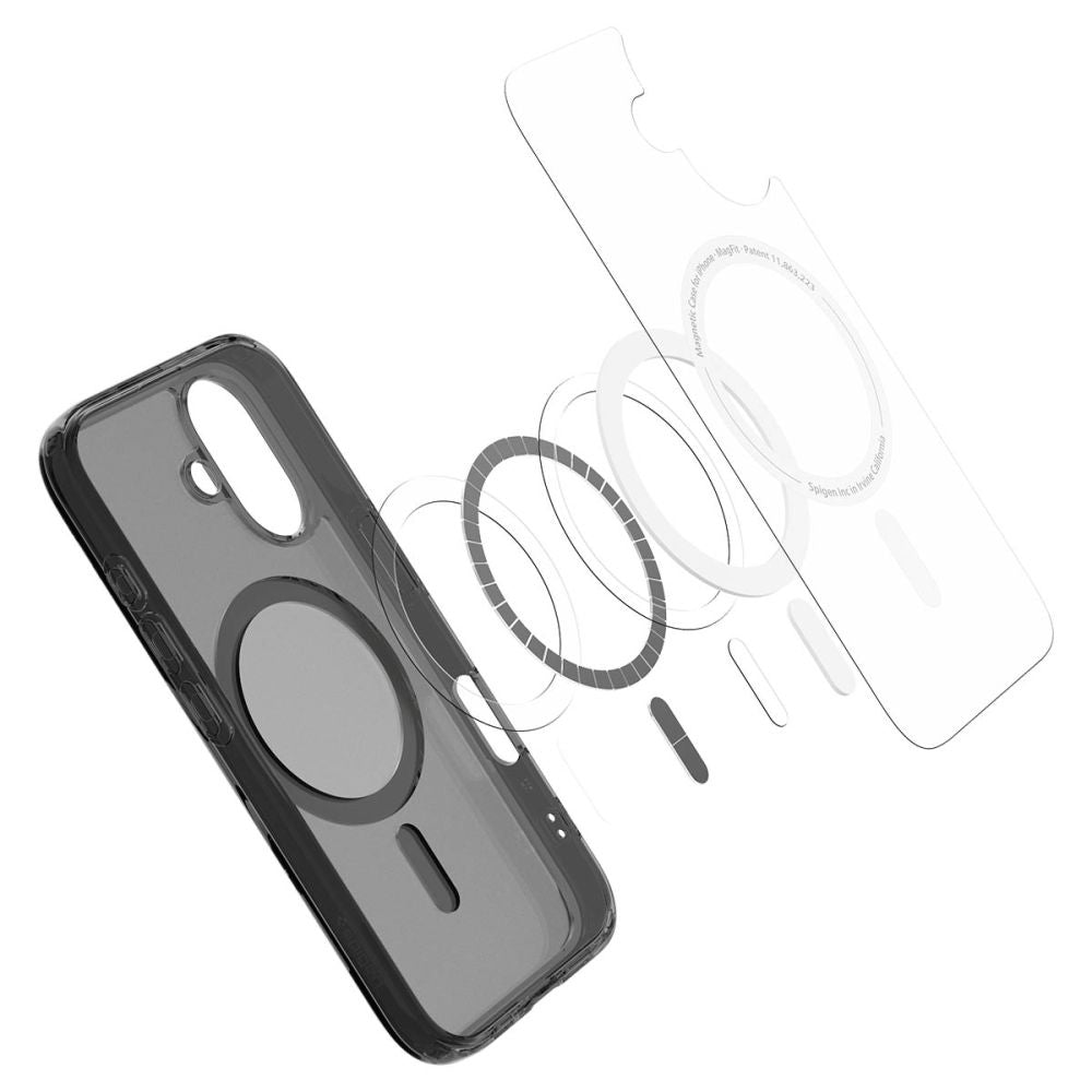 Etui MagSafe dla Apple iPhone 16, Spigen, Ultra Hybrid T, Czarne Satynowe ACS09074