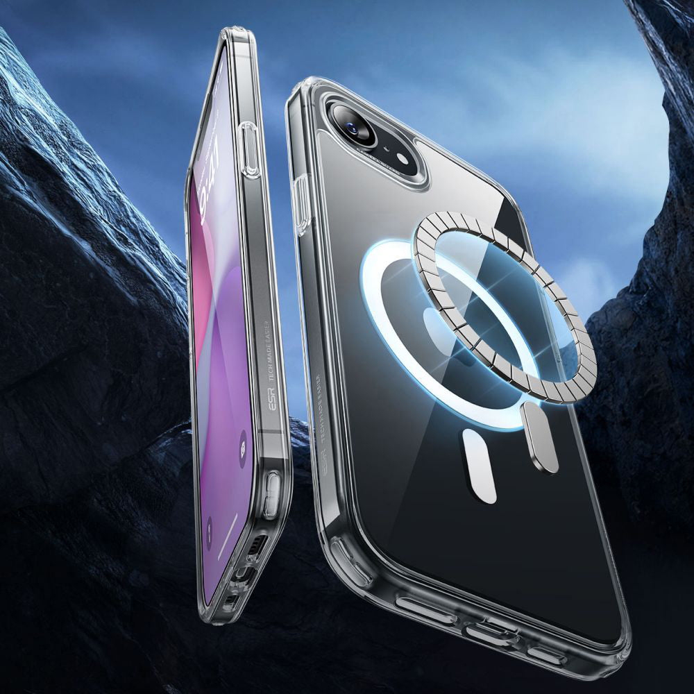 Etui MagSafe dla Apple iPhone 17e / 16e, ESR, Classic Hybrid, Przezroczyste