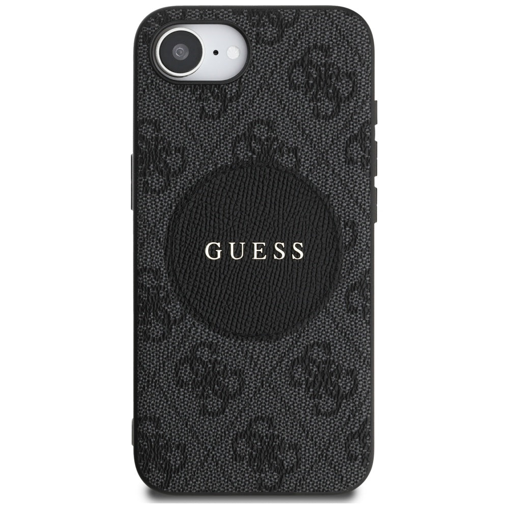 Etui MagSafe dla Apple iPhone 17e / 16e, Guess, 4G Circle Classic Logo, Brązowy