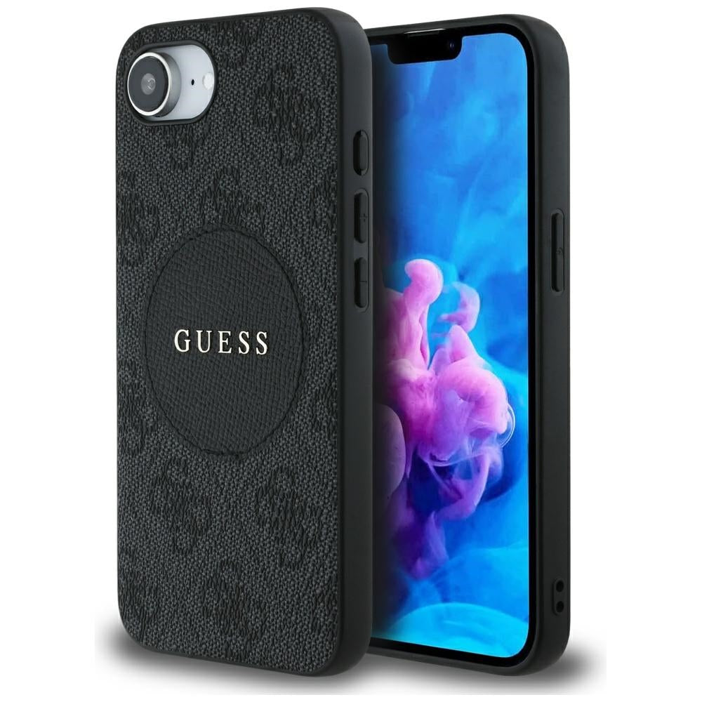 Etui MagSafe dla Apple iPhone 17e / 16e, Guess, 4G Circle Classic Logo, Czarne