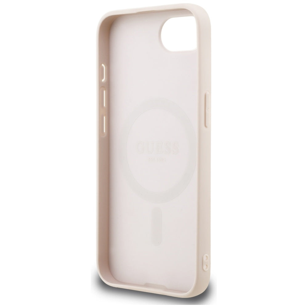Etui MagSafe dla Apple iPhone 17e / 16e, Guess, 4G Classic, Różowy