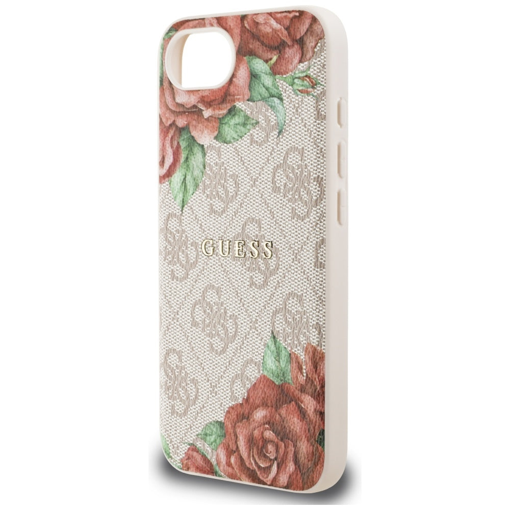 Etui MagSafe dla Apple iPhone 17e / 16e, Guess, 4G Flowers Print, Różowy