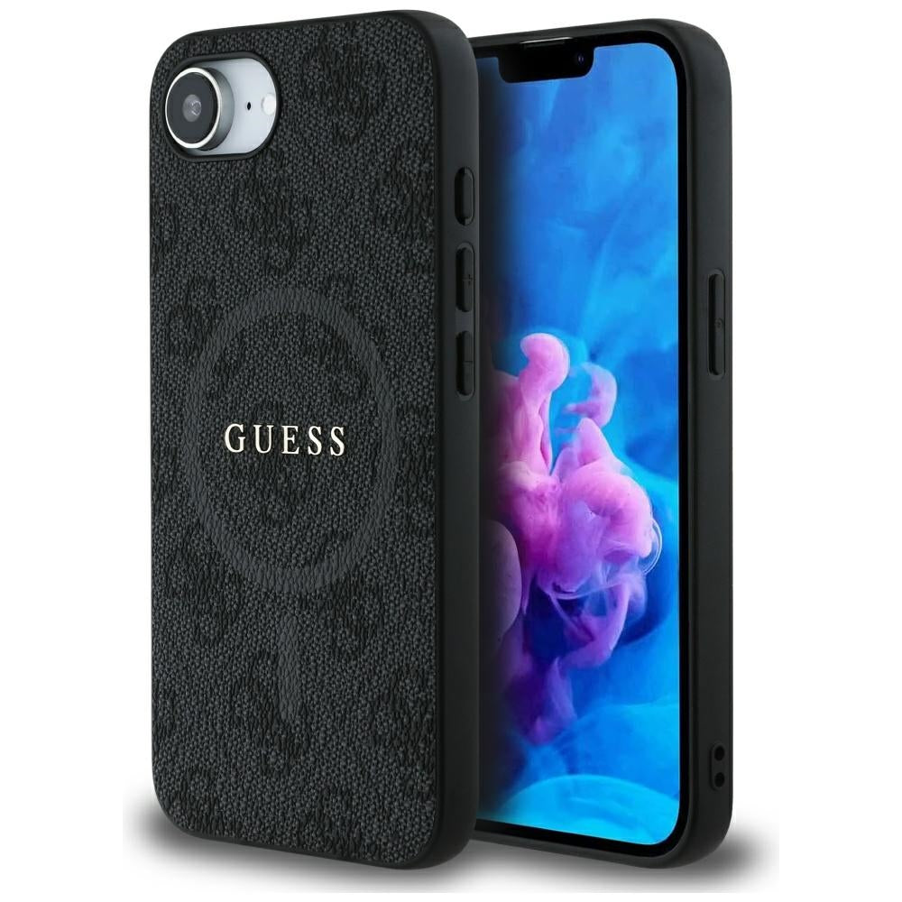 Etui MagSafe dla Apple iPhone 17e / 16e, Guess, 4G Ring Classic Logo, Czarne