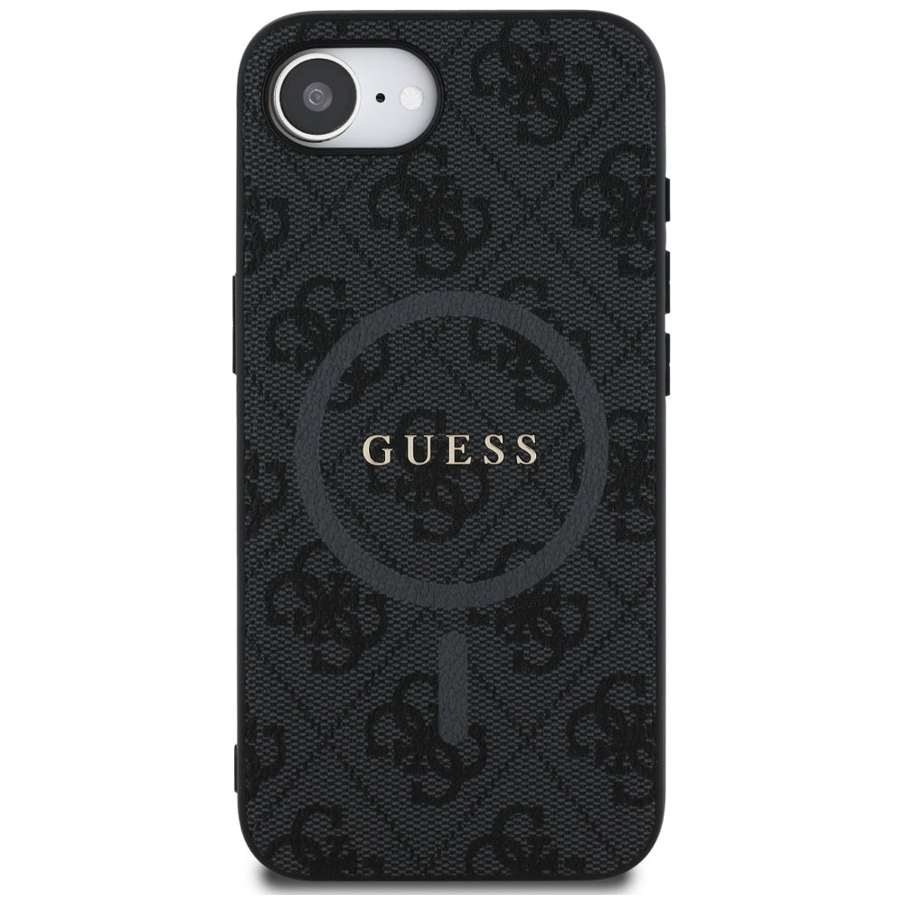 Etui MagSafe dla Apple iPhone 17e / 16e, Guess, 4G Ring Classic Logo, Czarne