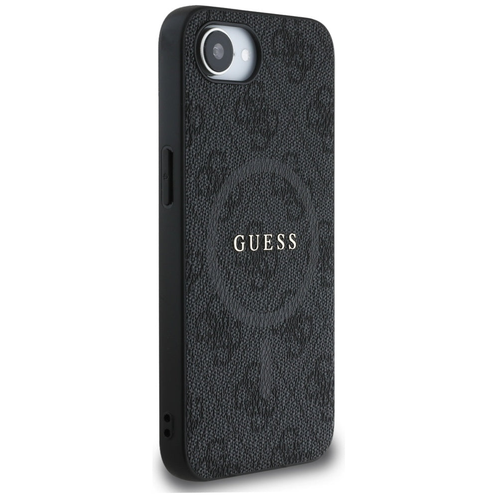 Etui MagSafe dla Apple iPhone 17e / 16e, Guess, 4G Ring Classic Logo, Czarne