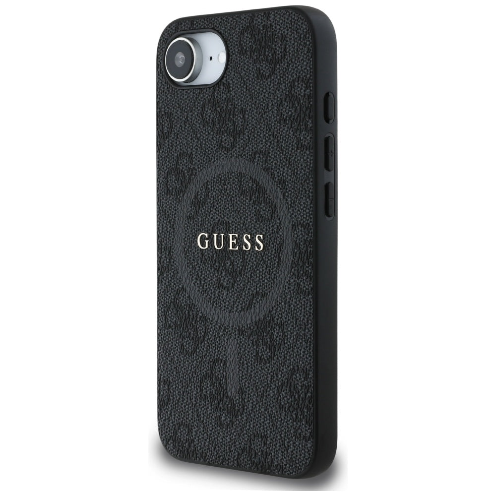 Etui MagSafe dla Apple iPhone 17e / 16e, Guess, 4G Ring Classic Logo, Czarne
