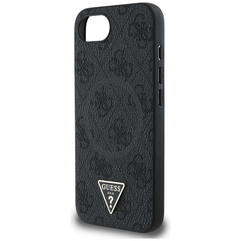 Etui MagSafe dla Apple iPhone 17e / 16e, Guess, 4G Ring Triangle Logo, Czarne