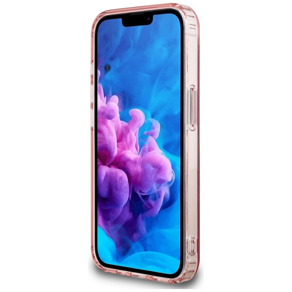Etui MagSafe dla Apple iPhone 17e / 16e, Guess, IML Glitter Circle, Różowy