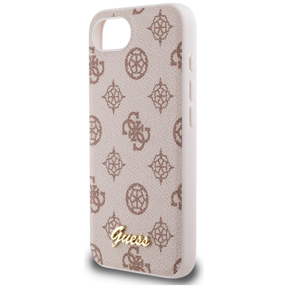 Etui MagSafe dla Apple iPhone 17e / 16e, Guess, Peony Script, Brązowy