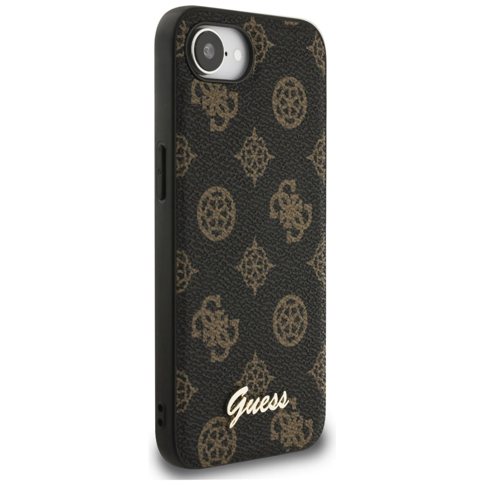 Etui MagSafe dla Apple iPhone 17e / 16e, Guess, Peony Script, Czarne