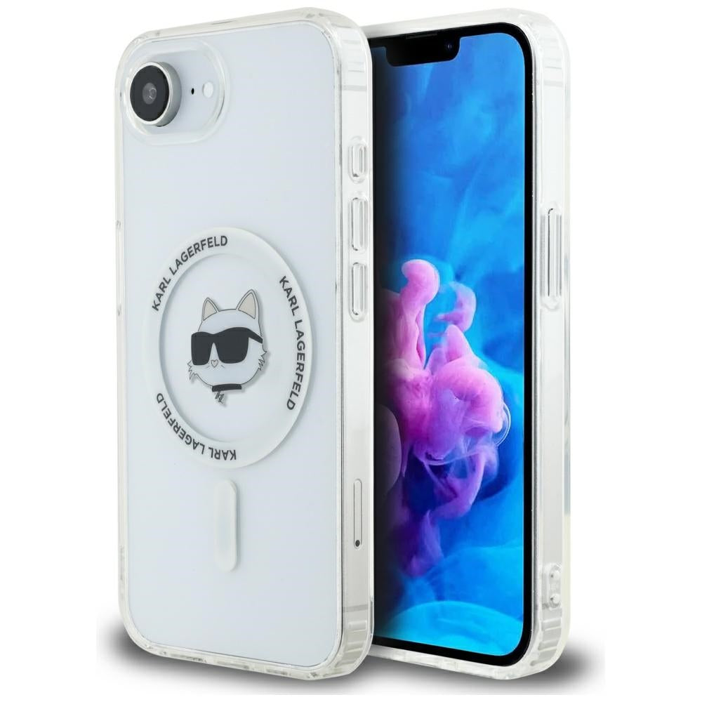 Etui MagSafe dla Apple iPhone 17e / 16e, Karl Lagerfeld, IML Choupette's Head, Białe
