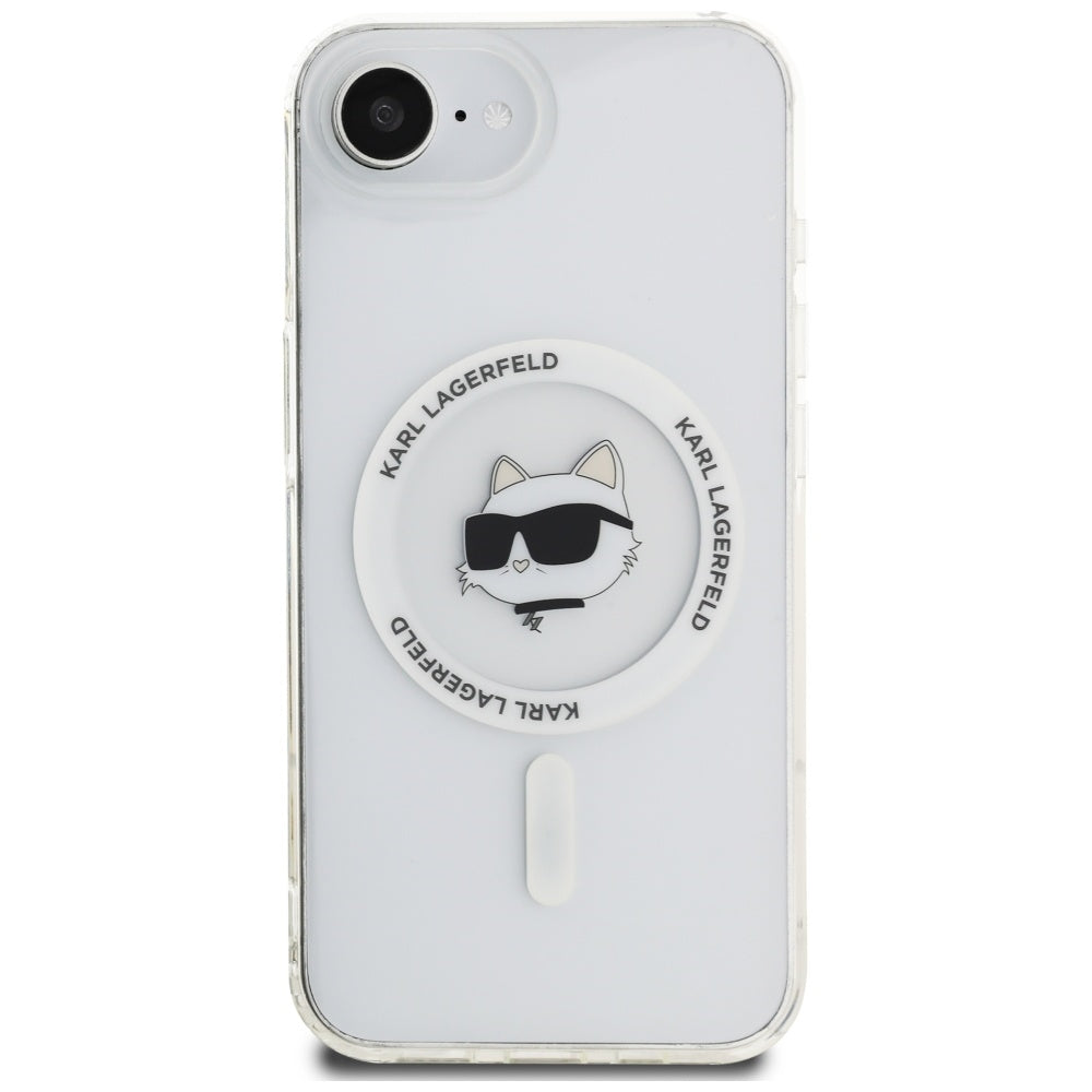 Etui MagSafe dla Apple iPhone 17e / 16e, Karl Lagerfeld, IML Choupette's Head, Białe