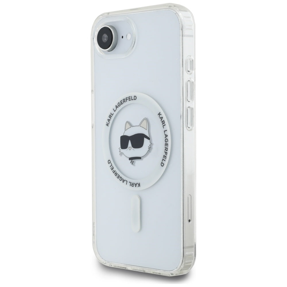 Etui MagSafe dla Apple iPhone 17e / 16e, Karl Lagerfeld, IML Choupette's Head, Białe