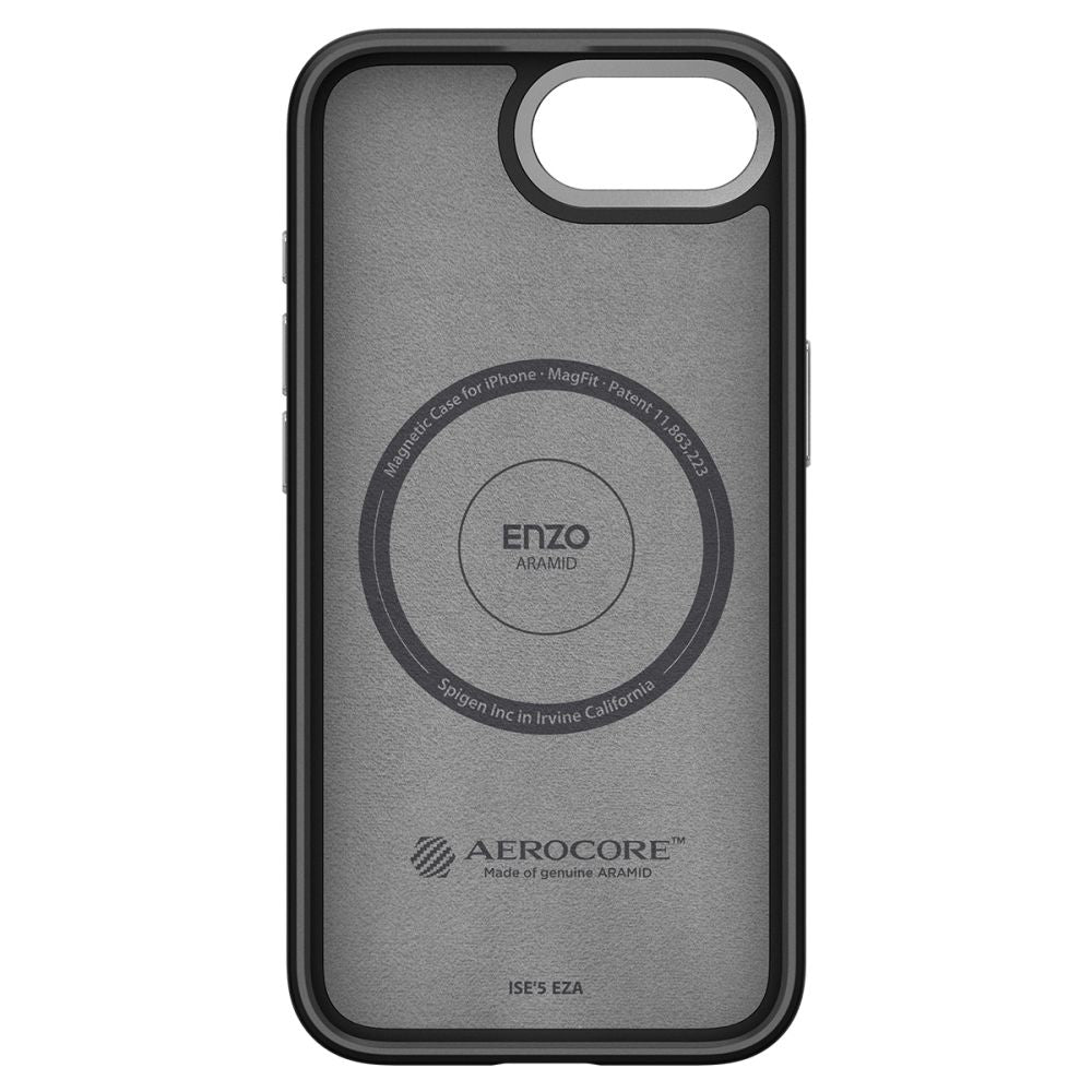 Etui MagSafe dla Apple iPhone 17e / 16e, Spigen, Enzo Aramid, Matowe Czarne