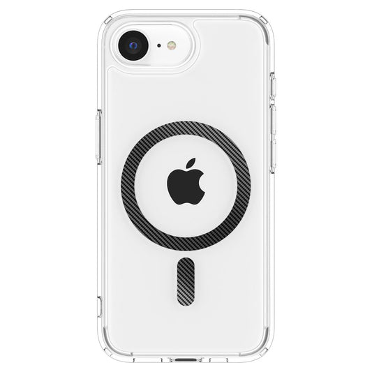 Etui MagSafe dla Apple iPhone 17e / 16e, Spigen, Ultra Hybrid Carbon, Przezroczyste