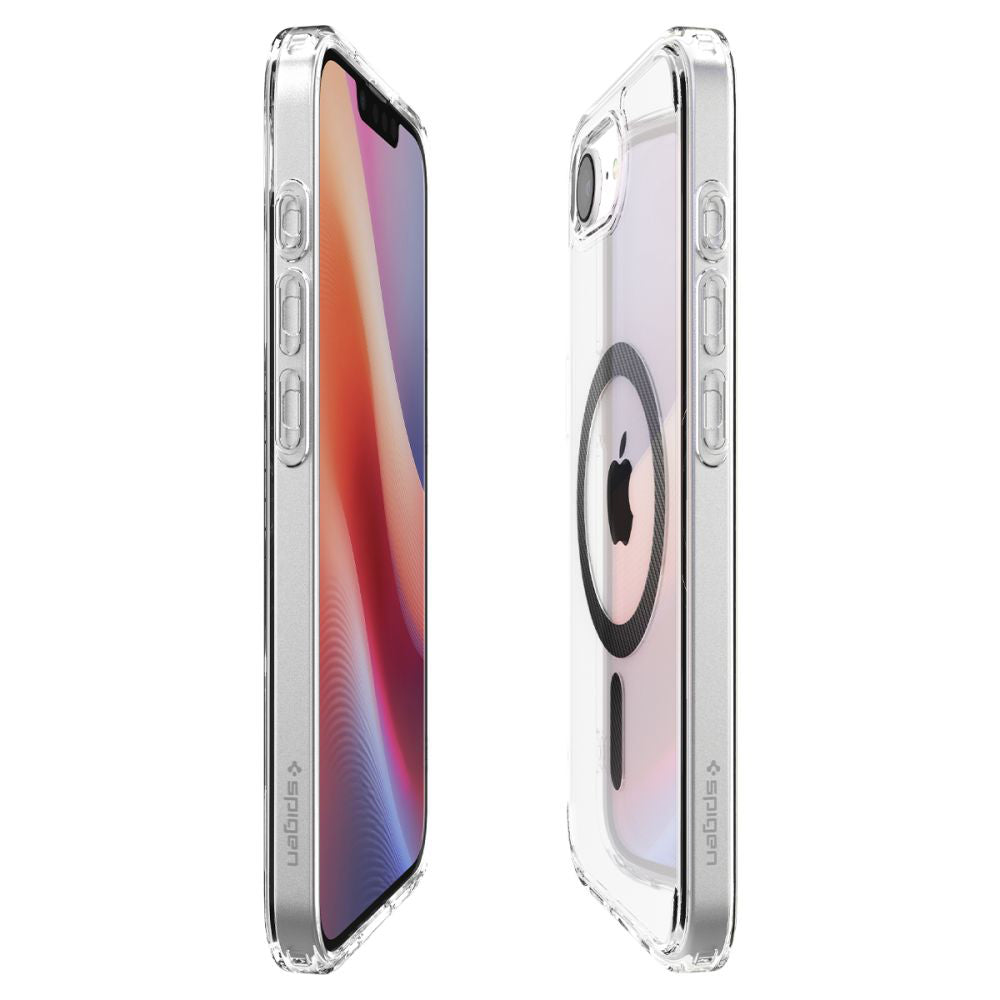Etui MagSafe do Apple iPhone 17e / 16e, Spigen, Ultra Hybrid Carbon, Przezroczyste ACS09140