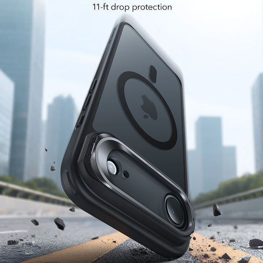 Etui MagSafe dla Apple iPhone 17 Air, ESR, Classic Hybrid Kickstand, Czarne Satynowe