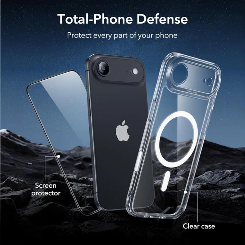 Etui MagSafe dla Apple iPhone 17 Air, ESR, Classic Hybrid z Osłoną Ekranu, Przezroczyste