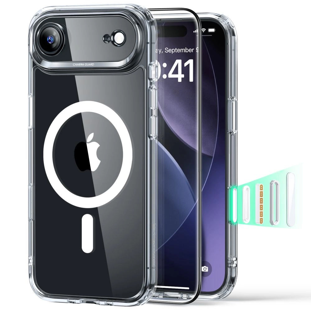 Etui MagSafe dla Apple iPhone 17 Air, ESR, Classic Hybrid z Osłoną Ekranu, Przezroczyste