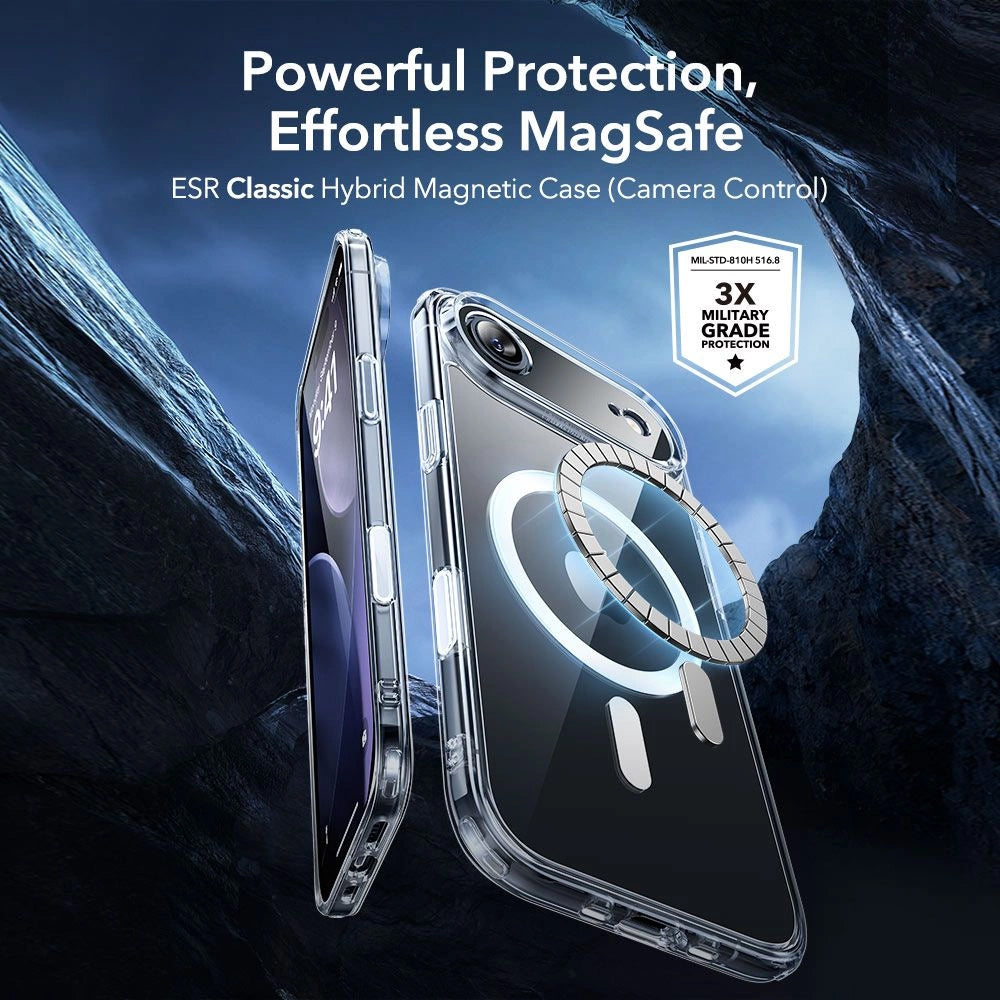 Etui MagSafe dla Apple iPhone 17 Air, ESR, Classic Hybrid z Osłoną Ekranu, Przezroczyste