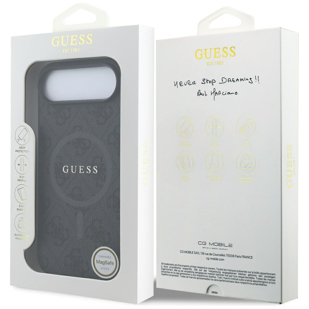 Etui MagSafe dla Apple iPhone 17 Air, Guess, 4G Ring Classic Logo, Czarne