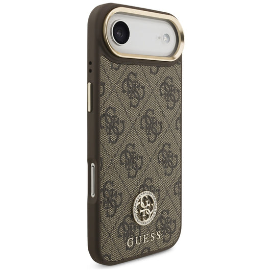 Etui MagSafe dla Apple iPhone 17 Air, Guess, 4G Strass Logo, Brązowy