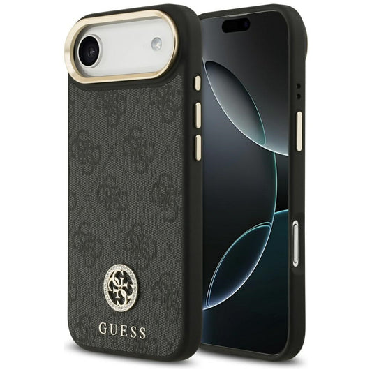 Etui MagSafe dla Apple iPhone 17 Air, Guess, 4G Strass Logo, Czarne