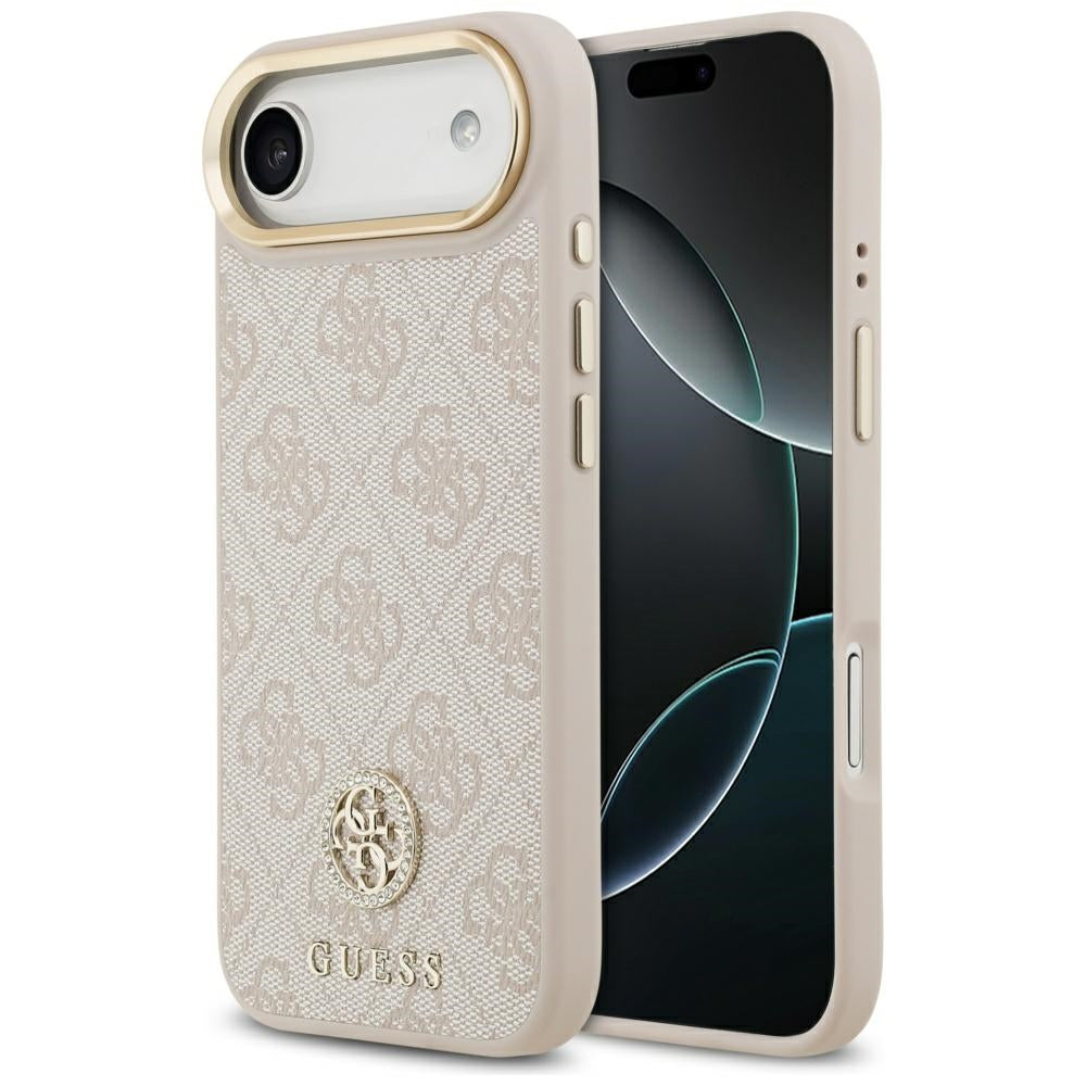 Etui MagSafe dla Apple iPhone 17 Air, Guess, 4G Strass Logo, Różowy