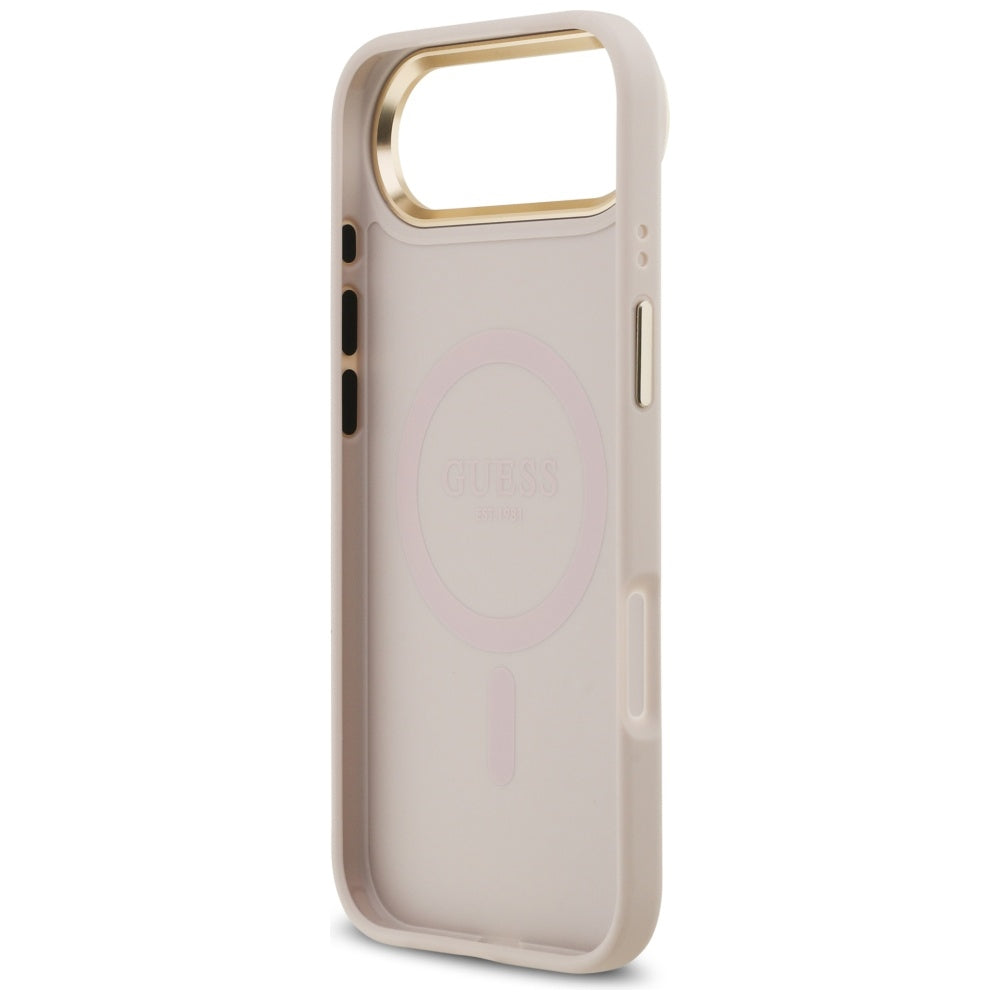 Etui MagSafe dla Apple iPhone 17 Air, Guess, 4G Strass Logo, Różowy