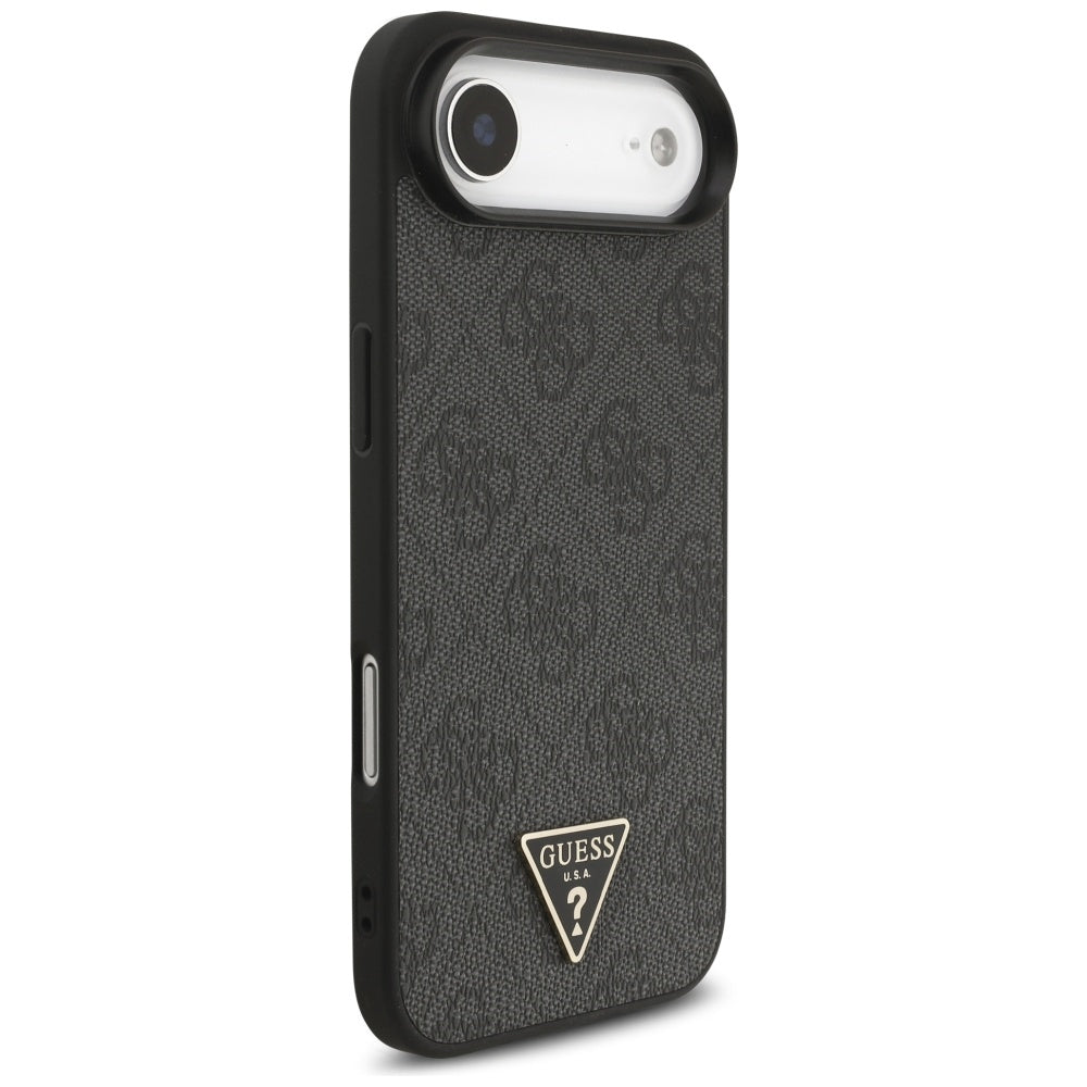 Etui MagSafe dla Apple iPhone 17 Air, Guess, 4G Triangle Logo with Cord Strap, Czarne
