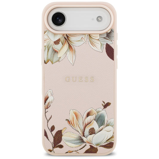Etui MagSafe dla Apple iPhone 17 Air, Guess, Grained Flowers, Różowy