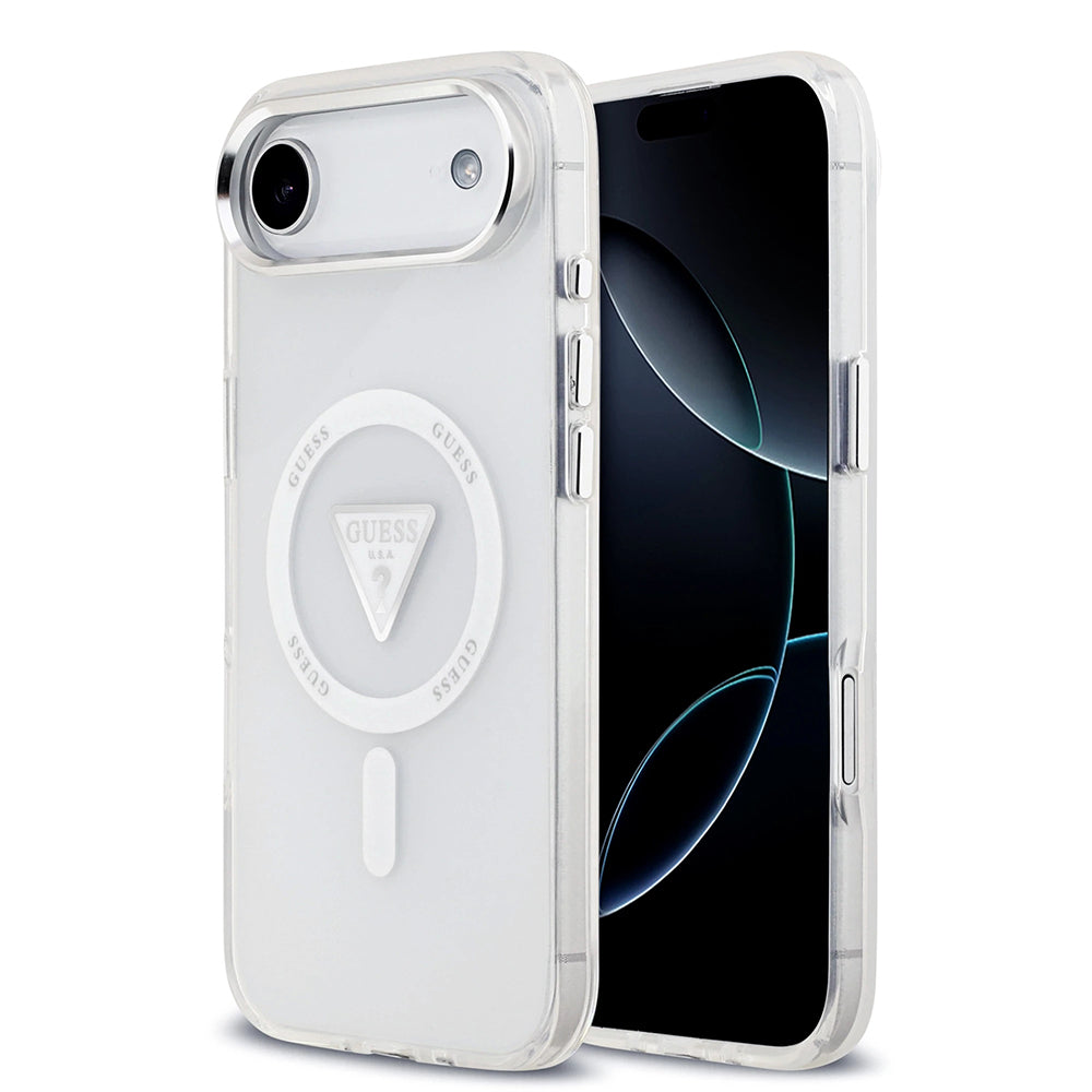 Etui MagSafe dla Apple iPhone 17 Air, Guess, IML Gradient Triangle Logo, Przezroczyste