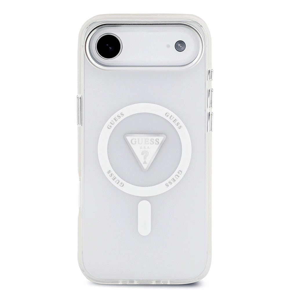 Etui MagSafe dla Apple iPhone 17 Air, Guess, IML Gradient Triangle Logo, Przezroczyste