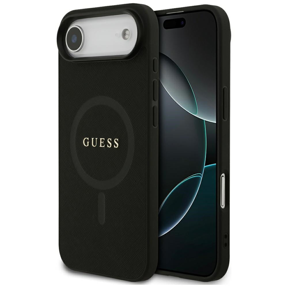 Etui MagSafe dla Apple iPhone 17 Air, Guess, Saffiano Classic Logo, Czarne