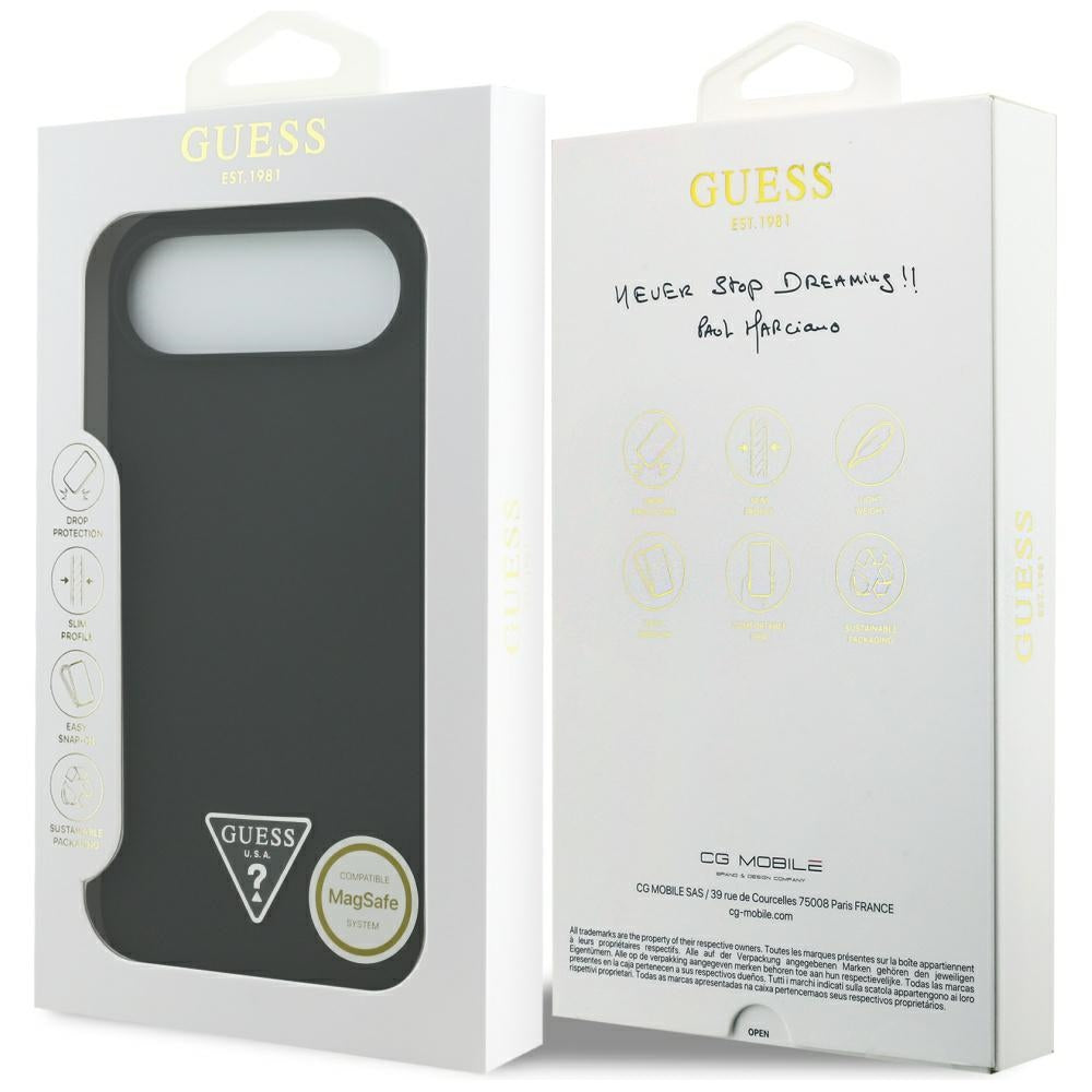 Etui MagSafe dla Apple iPhone 17 Air, Guess, Triangle Logo, Czarne