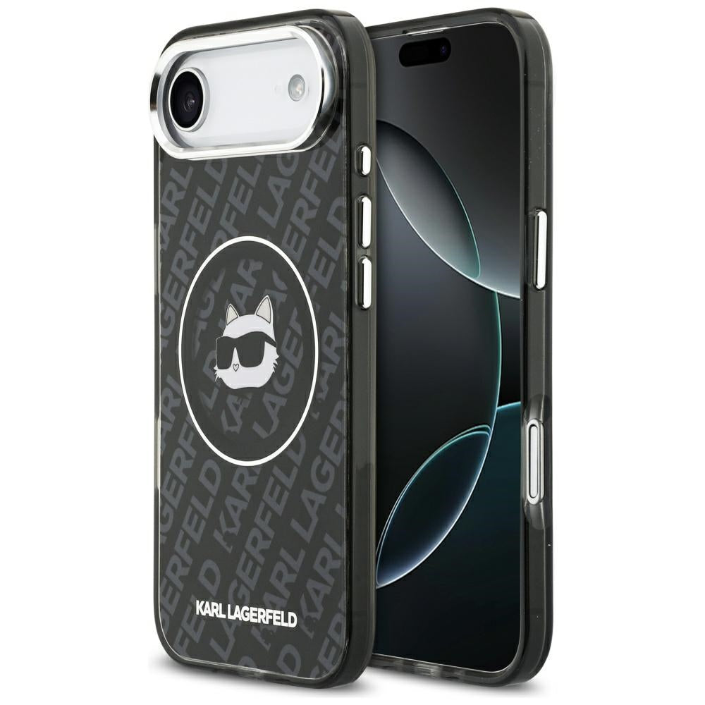 MagSafe Case for Apple iPhone 17 Air, Karl Lagerfeld, IML Choupette's Head, Black