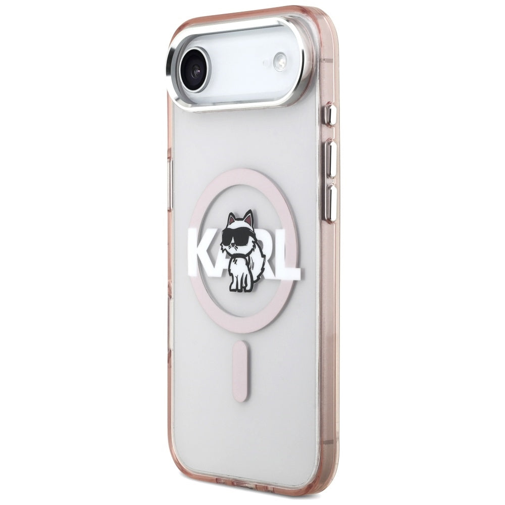 Etui MagSafe dla Apple iPhone 17 Air, Karl Lagerfeld, IML Sketch Logo Choupette, Różowy