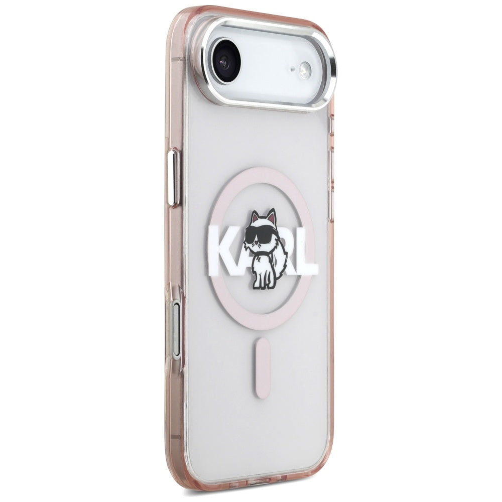 Etui MagSafe dla Apple iPhone 17 Air, Karl Lagerfeld, IML Sketch Logo Choupette, Różowy