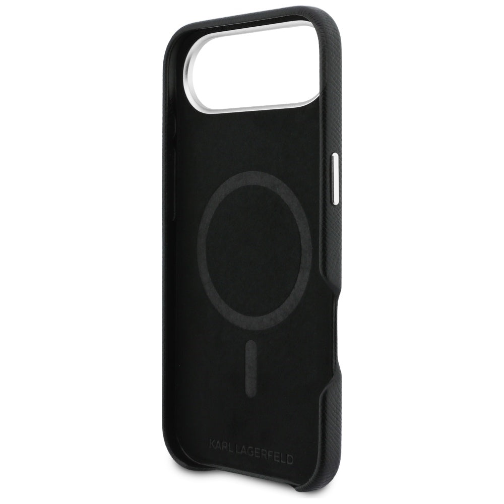 Etui MagSafe dla Apple iPhone 17 Air, Karl Lagerfeld, Karl & Choupette Head's Pin, Czarne