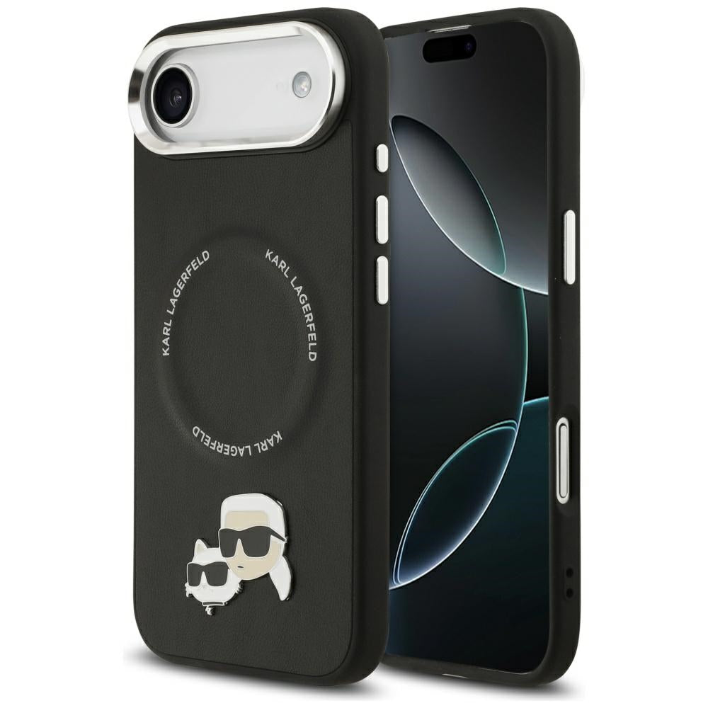 Etui MagSafe dla Apple iPhone 17 Air, Karl Lagerfeld, Karl & Choupette Pins, Czarne