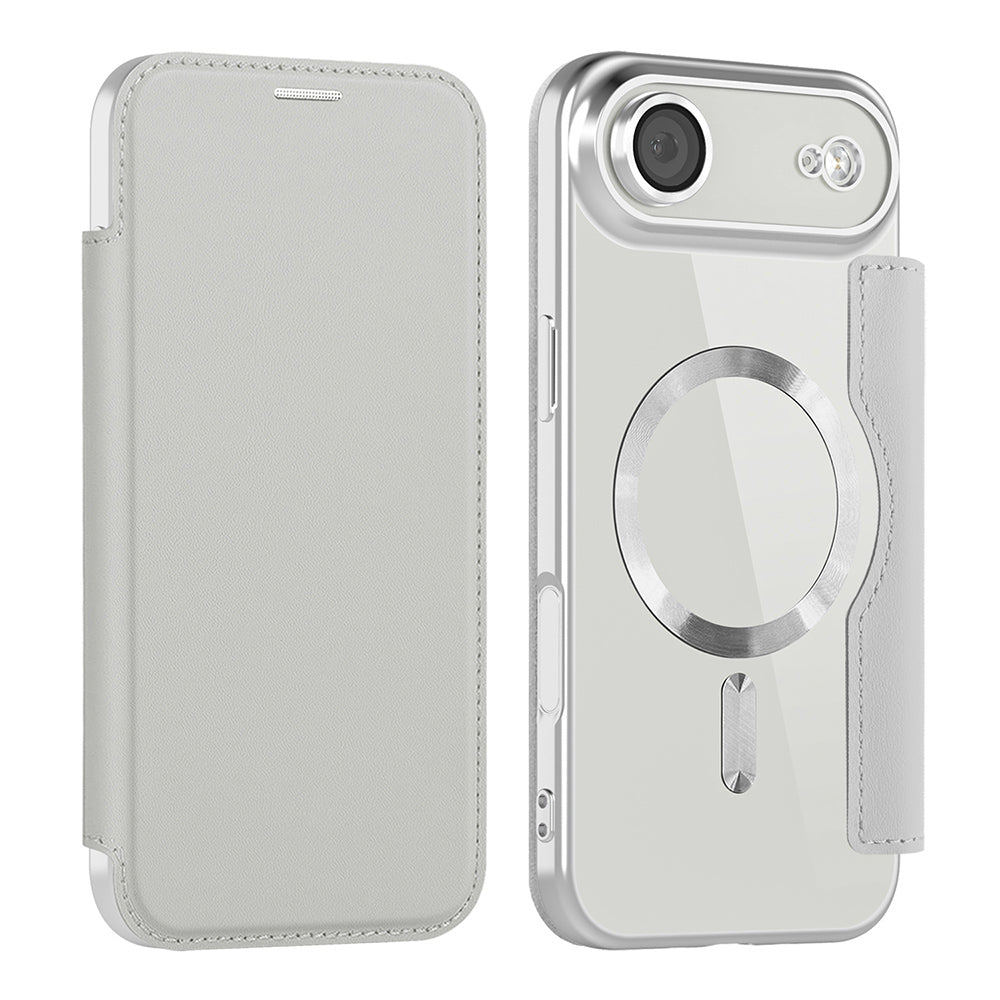 Etui MagSafe dla Apple iPhone 17 Air, Techsuit, SmartMag Book, Szary