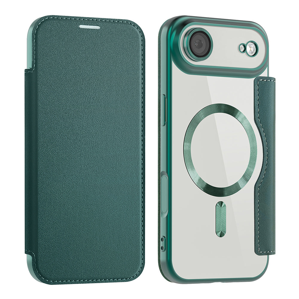 Etui MagSafe dla Apple iPhone 17 Air, Techsuit, SmartMag Book, Zielony
