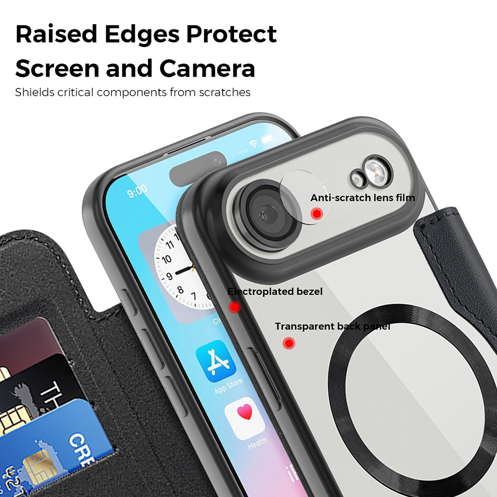 Etui MagSafe dla Apple iPhone 17 Air, Techsuit, SmartMag Book, Zielony