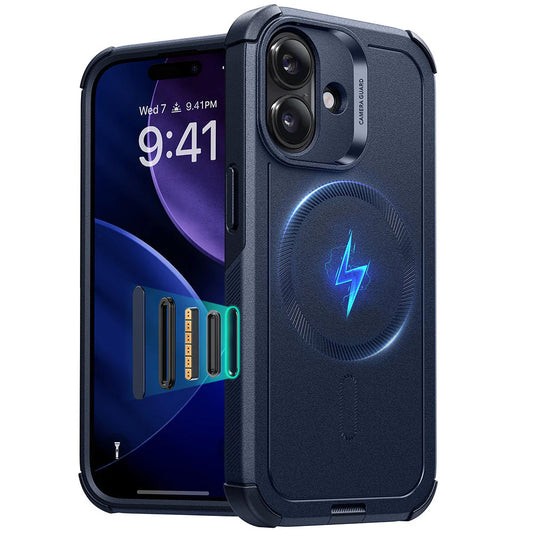 Etui MagSafe dla Apple iPhone 17, ESR, Cyber, Niebieskie