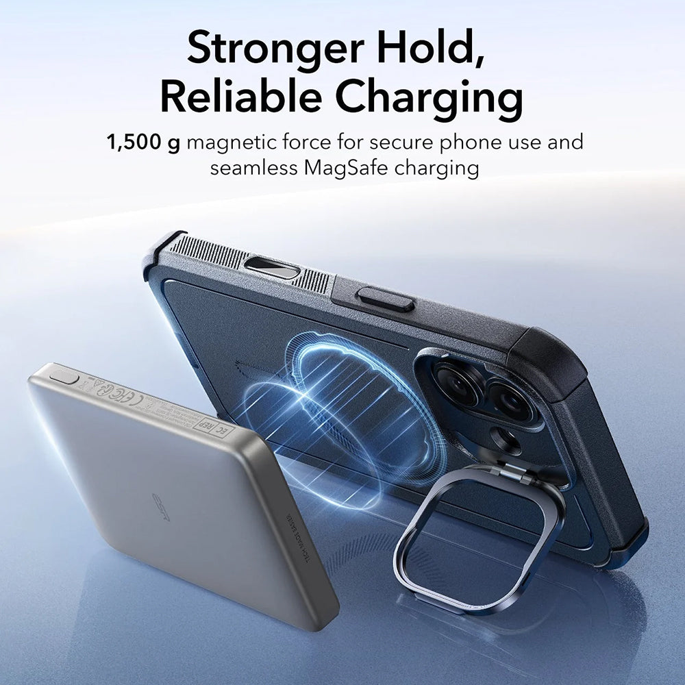 Etui MagSafe dla Apple iPhone 17, ESR, Cyber Armor Kickstand, Czarne